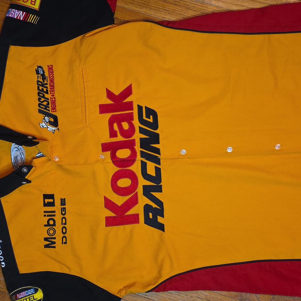 Vintage Sterling Marlin Kodak Racing Nascar Pit Crew Shirt Size L - Like New! - Picture 3 of 11